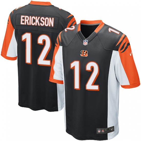 Men's Nike Cincinnati Bengals #12 Alex Erickson Game Black Team Color NFL Jersey - Ujersey