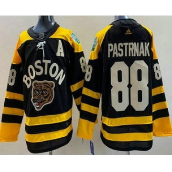 Men's Boston Bruins #88 David Pastrnak Black 2023 Winter Classic Authentic Jersey - Ujersey