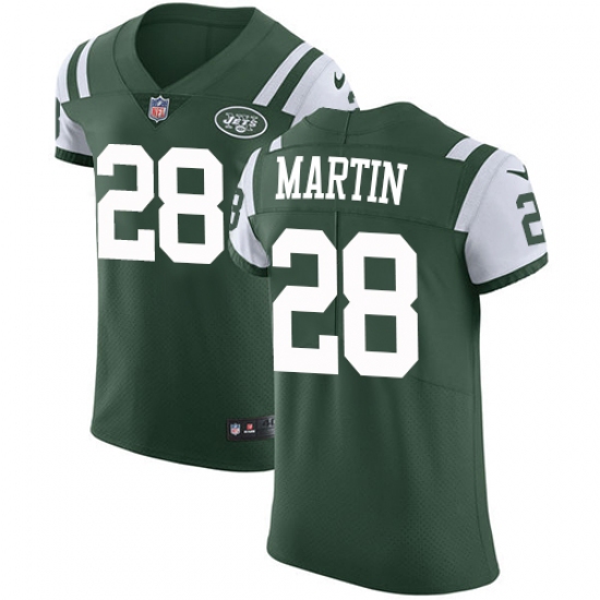 Men's Nike New York Jets #28 Curtis Martin Elite Green Team Color NFL Jersey - Ujersey