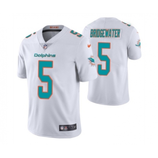 Men's Miami Dolphins #5 Teddy Bridgewater White Vapor Untouchable Limited Stitched Football Jersey - Ujersey