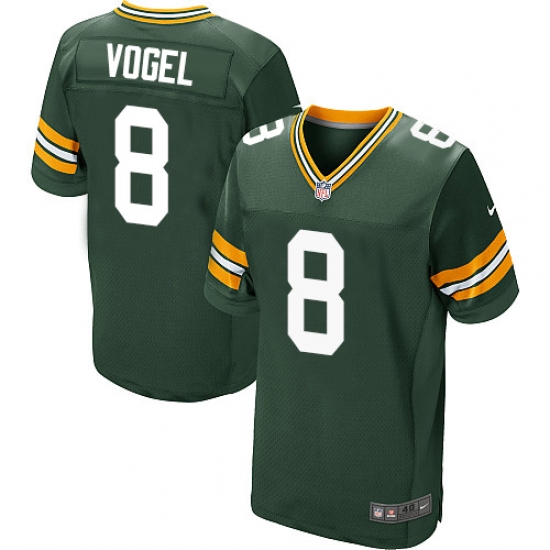 Men's Nike Green Bay Packers #8 Justin Vogel Elite Green Team Color NFL Jersey - Ujersey