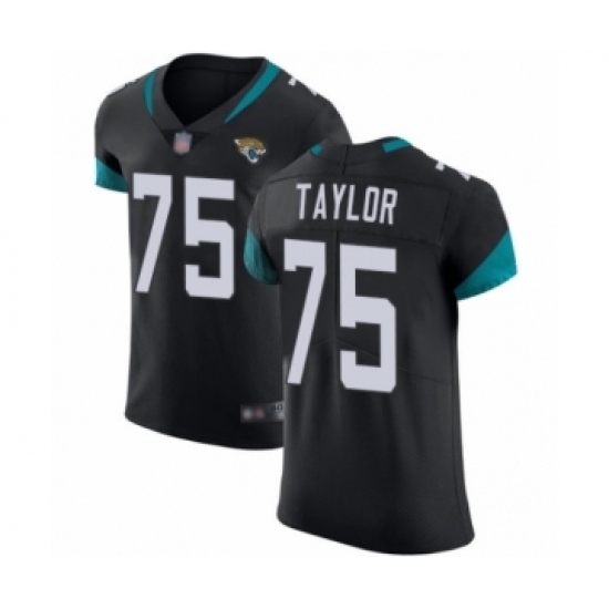 Men's Jacksonville Jaguars #75 Jawaan Taylor Black Team Color Vapor Untouchable Elite Player Football Jersey - Ujersey