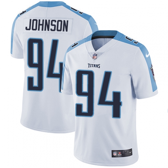 Youth Nike Tennessee Titans #94 Austin Johnson Elite White NFL Jersey - Ujersey