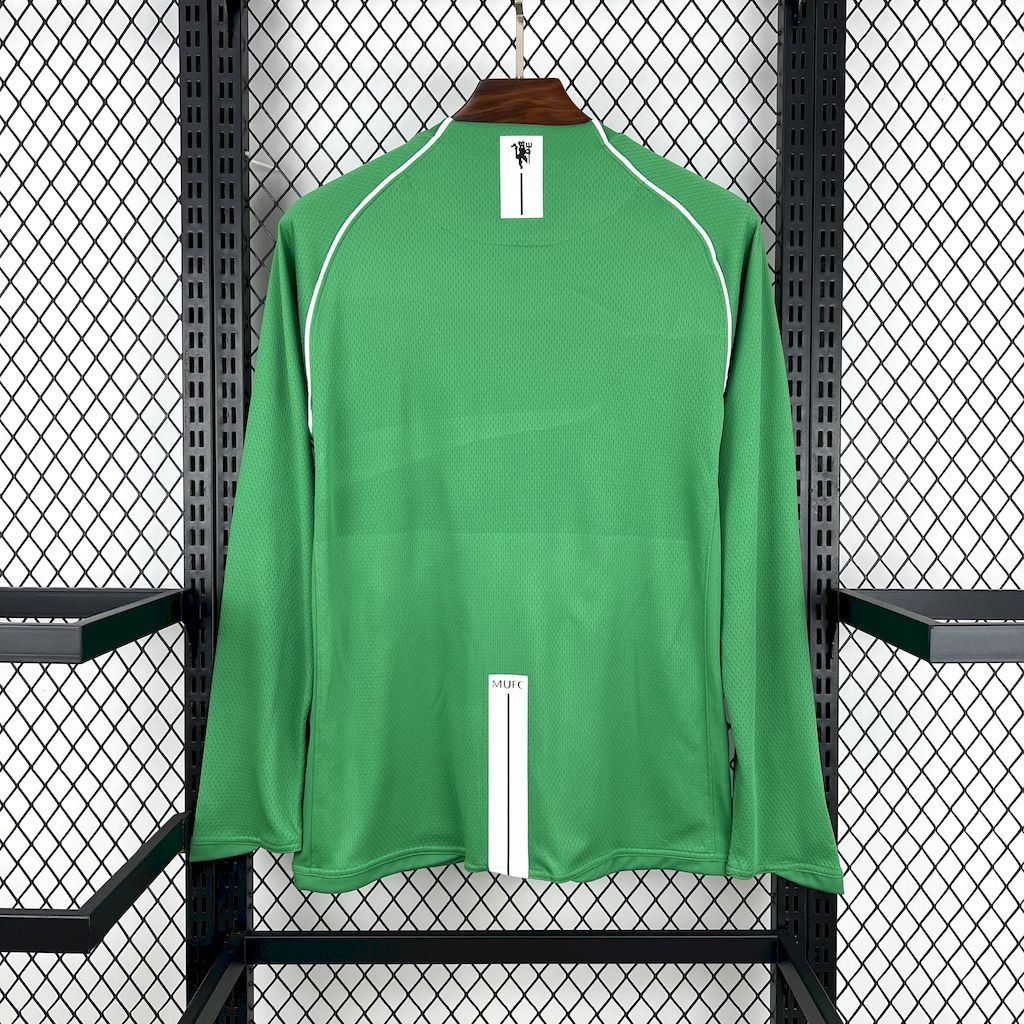 Manchester United Retro Green Goalkeeper Long Sleeve Football Jersey Shirt 2007/08 - U-jersey