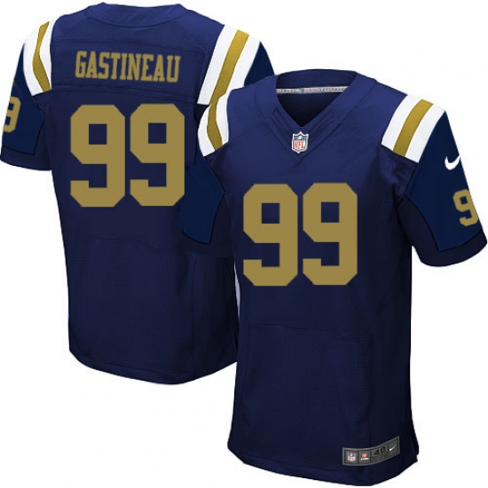 Men's Nike New York Jets #99 Mark Gastineau Elite Navy Blue Alternate NFL Jersey - Ujersey