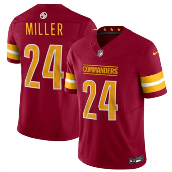 Men's Washington Commanders #24 Von Miller Burgundy 2025 F.U.S.E. Vapor Limited Football Stitched Jersey - Ujersey