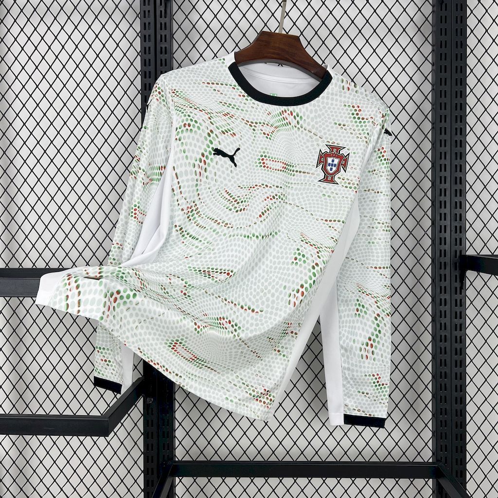 Portugal Soccer Jersey Away Long Sleeve Custom Shirt 2025 - ujerseystore