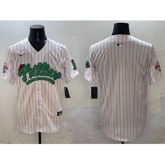 Men's Philadelphia Phillies Blank White Phanatic Limited Stitched Jersey