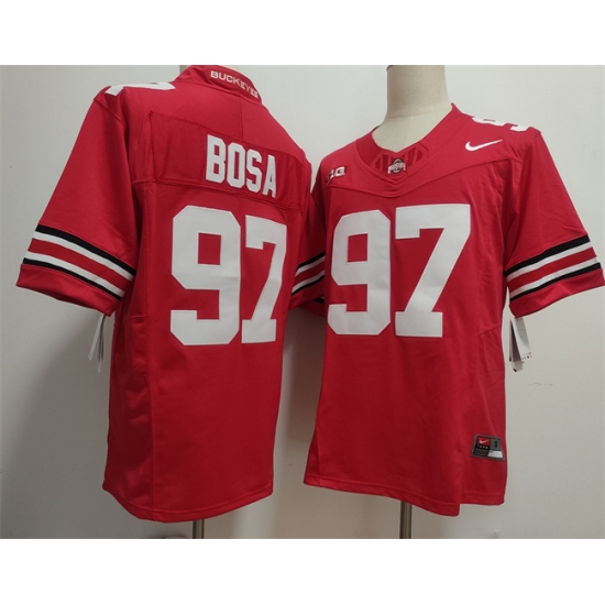 Men's Ohio State Buckeyes #97 Nick Bosa Red 2025 F.U.S.E. Limited Stitched Jersey - Ujersey