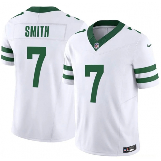 Men's New York Jets #7 Geno Smith White 2025 F.U.S.E. Vapor Untouchable Limited Stitched Jersey - Ujersey