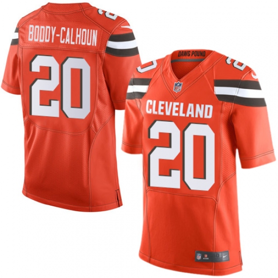 Men's Nike Cleveland Browns #20 Briean Boddy-Calhoun Elite Orange Alternate NFL Jersey - Ujersey