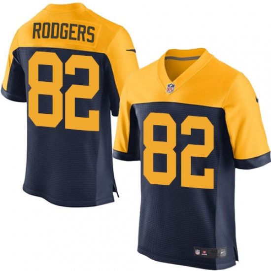 Men's Nike Green Bay Packers #82 Richard Rodgers Elite Navy Blue Alternate NFL Jersey - Ujersey