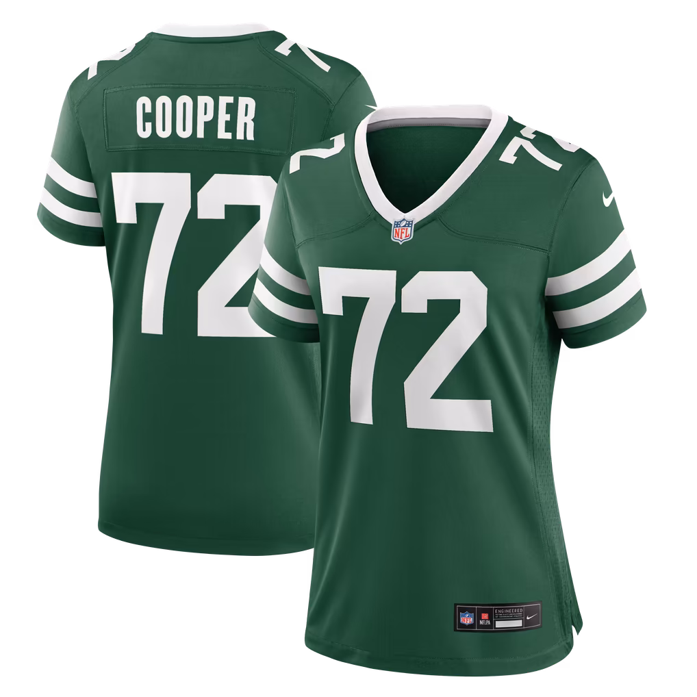 Women's New York Jets Anez Cooper Nike Legacy Green Team Game Jersey - ujerseystore