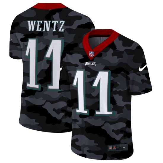Men's Philadelphia Eagles #11 Carson Wentz Camo 2020 Nike Limited Jersey - Ujersey