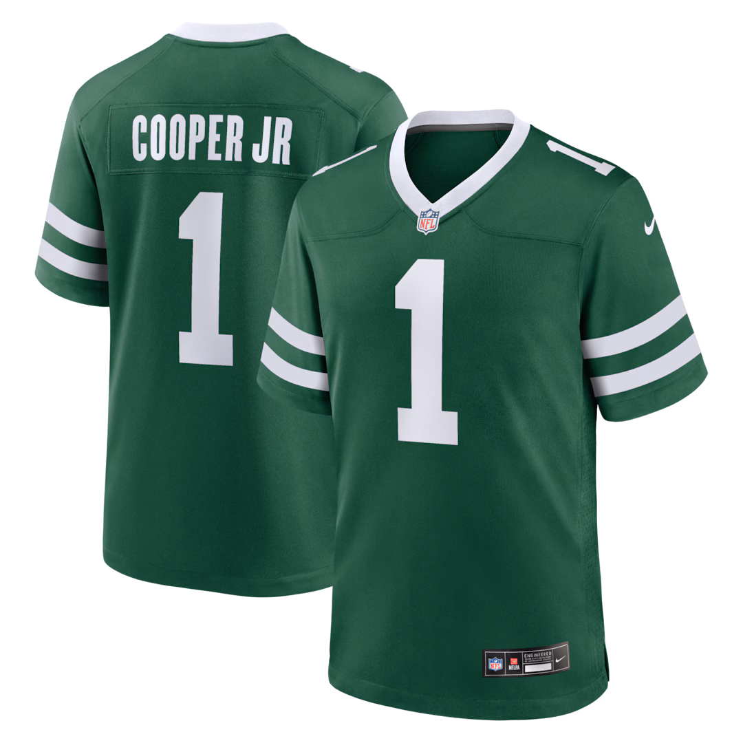 Men's New York Jets Omar Cooper Jr. Nike Legacy Green 2026 NFL Draft First Round Pick No. 30 Team Game Jersey - Ujersey
