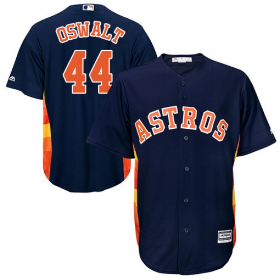 Men's Majestic Houston Astros #44 Roy Oswalt Replica Navy Blue Alternate Cool Base MLB Jersey - Ujersey