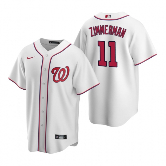 Men's Nike Washington Nationals #11 Ryan Zimmerman White Home Stitched Baseball Jersey - Ujersey