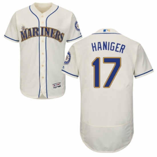 Men's Majestic Seattle Mariners #17 Mitch Haniger Cream Alternate Flex Base Authentic Collection MLB Jersey - Ujersey