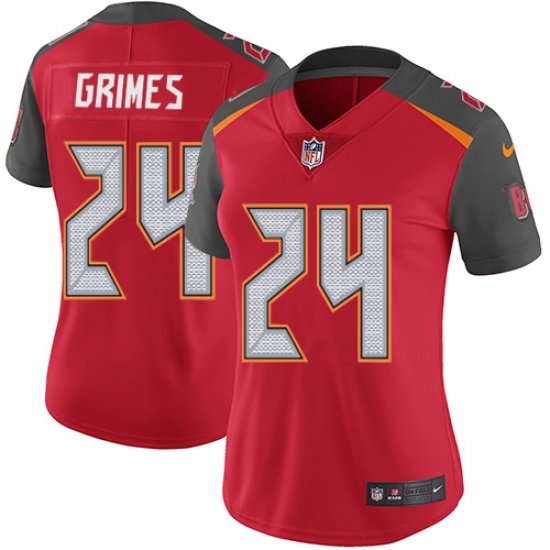 Women's Nike Tampa Bay Buccaneers #24 Brent Grimes Red Team Color Vapor Untouchable Limited Player NFL Jersey - Ujersey