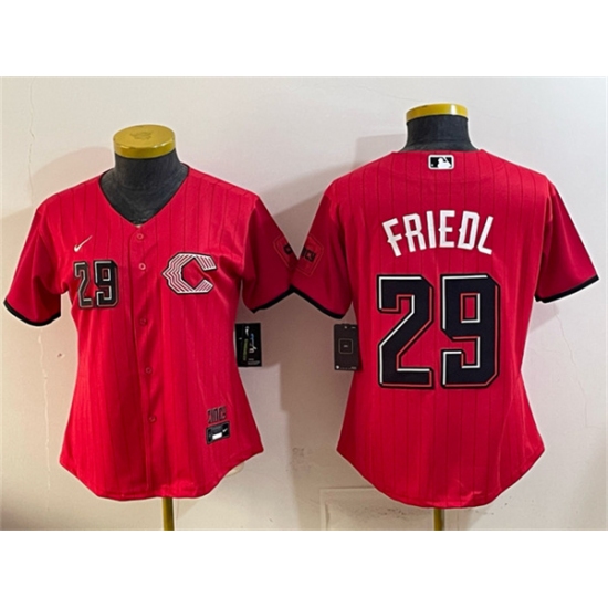 Youth Cincinnati Reds #29 TJ Friedl Red 2026 City Connect Stadium Stitched Baseball Jersey - Ujersey
