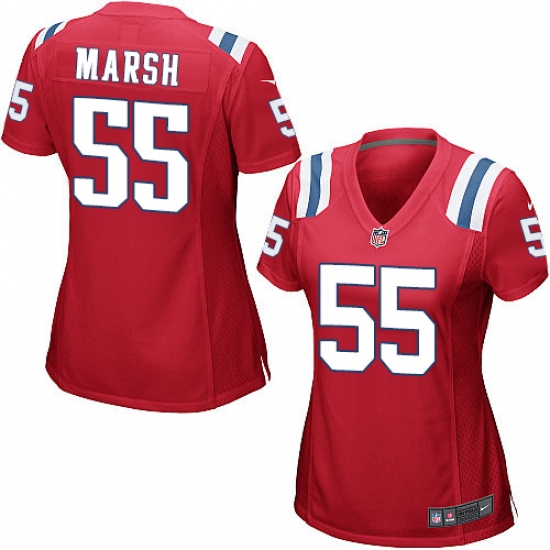 Women's Nike New England Patriots #55 Cassius Marsh Game Red Alternate NFL Jersey - Ujersey