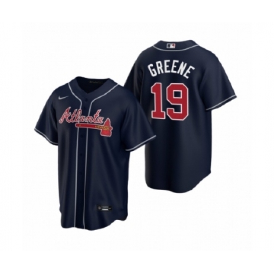 Women Atlanta Braves #19 Shane Greene Nike Navy 2020 Replica Alternate Jersey - Ujersey