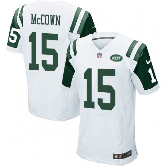 Men's Nike New York Jets #15 Josh McCown Elite White NFL Jersey - Ujersey