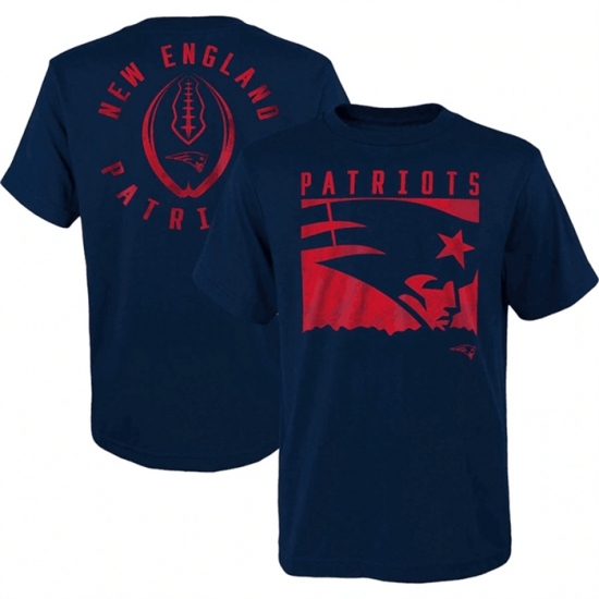 Men's New England Patriots Navy Preschool Liquid Camo Logo T Shirt - Ujersey