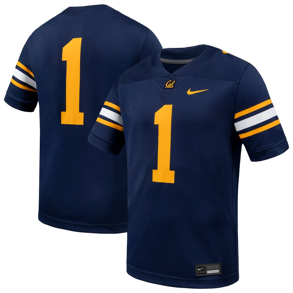Men's Nike #1 Navy Cal Bears Game Football Jersey - ujerseystore