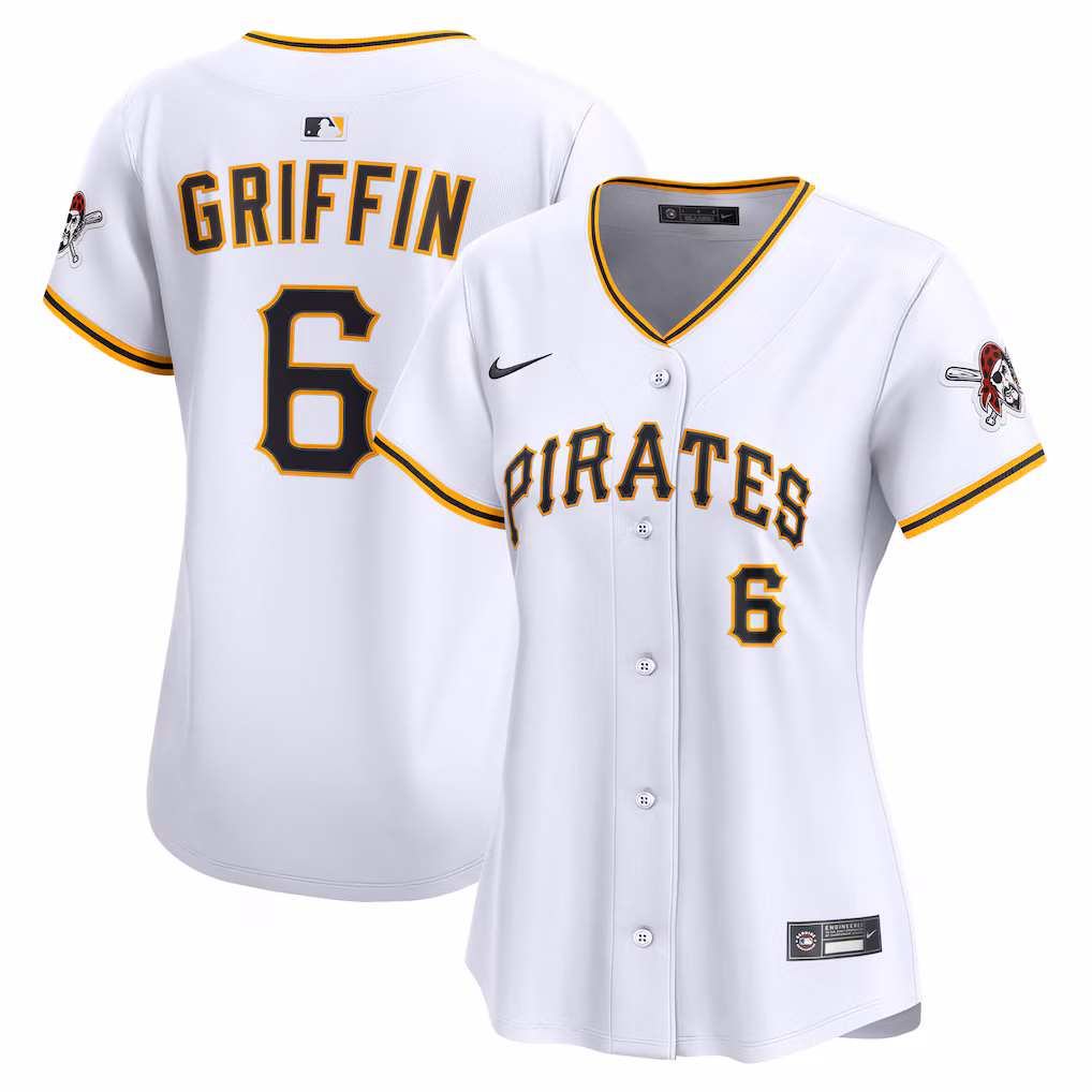 Women's Pittsburgh Pirates Konnor Griffin Nike White Home Limited Jersey - Ujersey NHL