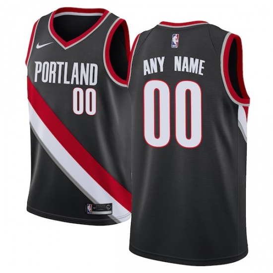Men's Portland Trail Blazers Nike Black Swingman Custom Jersey - Icon Edition - Ujersey