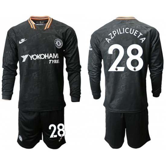Chelsea #28 Azpilicueta Third Long Sleeves Soccer Club Jersey