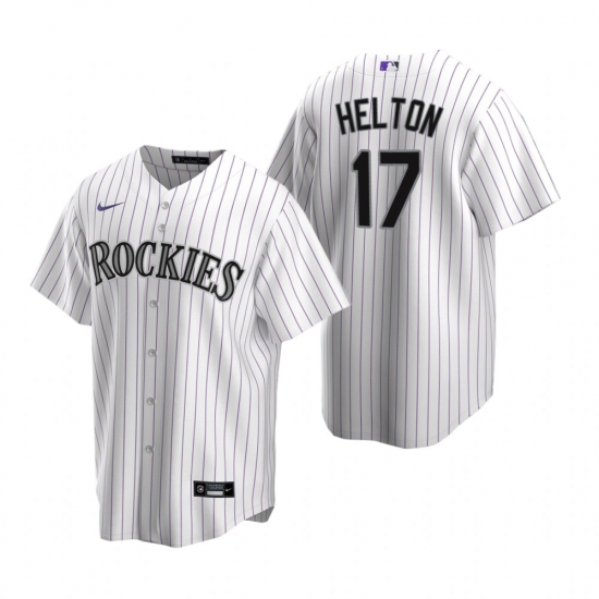 Men's Nike Colorado Rockies #17 Todd Helton White Home Stitched Baseball Jersey - Ujersey