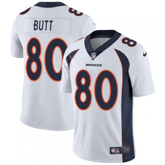 Youth Nike Denver Broncos #80 Jake Butt Elite White NFL Jersey - Ujersey
