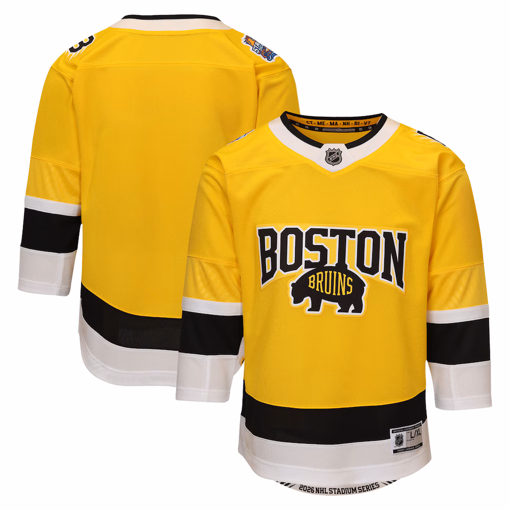 Youth Boston Bruins Outerstuff Gold 2026 Stadium Series Premier Jersey - Ujersey Shop