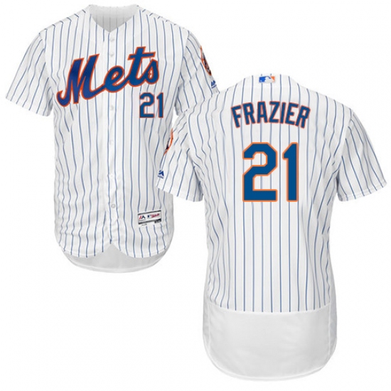 Men's Majestic New York Mets #21 Todd Frazier White Home Flex Base Authentic Collection MLB Jersey - Ujersey