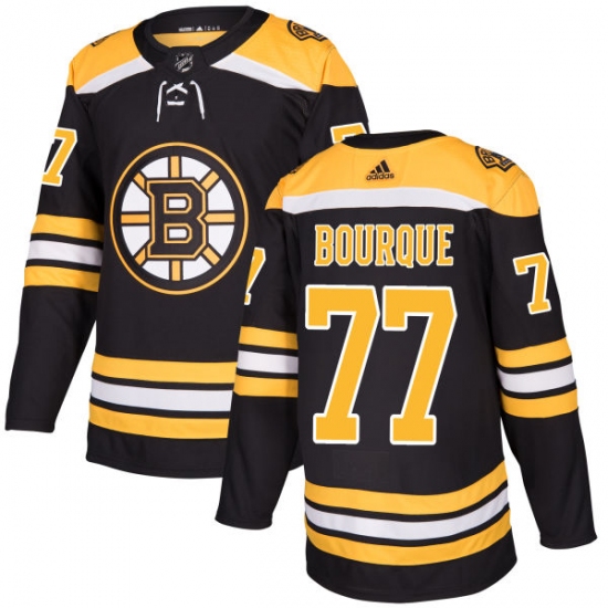 Men's Adidas Boston Bruins #77 Ray Bourque Authentic Black Home NHL Jersey - Ujersey