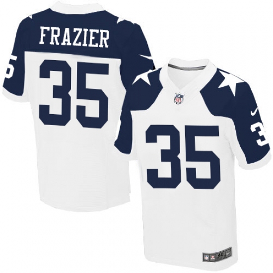 Men's Nike Dallas Cowboys #35 Kavon Frazier Elite White Throwback Alternate NFL Jersey - Ujersey