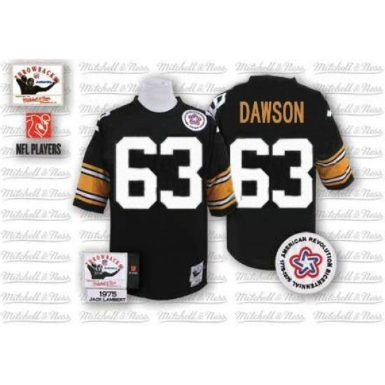Mitchell And Ness Pittsburgh Steelers #63 Dermontti Dawson Black Authentic Throwback NFL Jersey - Ujersey