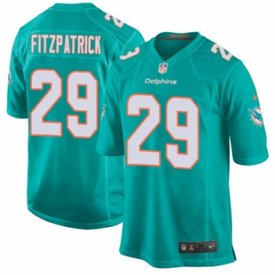 Men's Nike Miami Dolphins #29 Minkah Fitzpatrick Game Aqua Green Team Color NFL Jersey - Ujersey