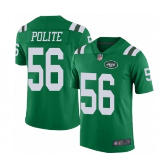 Men's New York Jets #56 Jachai Polite Elite Green Rush Vapor Untouchable Football Jersey - Ujersey