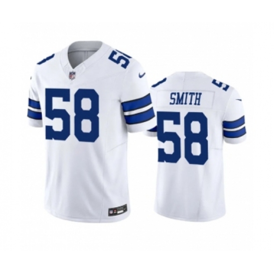 Men's Nike Dallas Cowboys #58 Mazi Smith White 2023 F.U.S.E. Vapor Limited Stitched Football Jersey