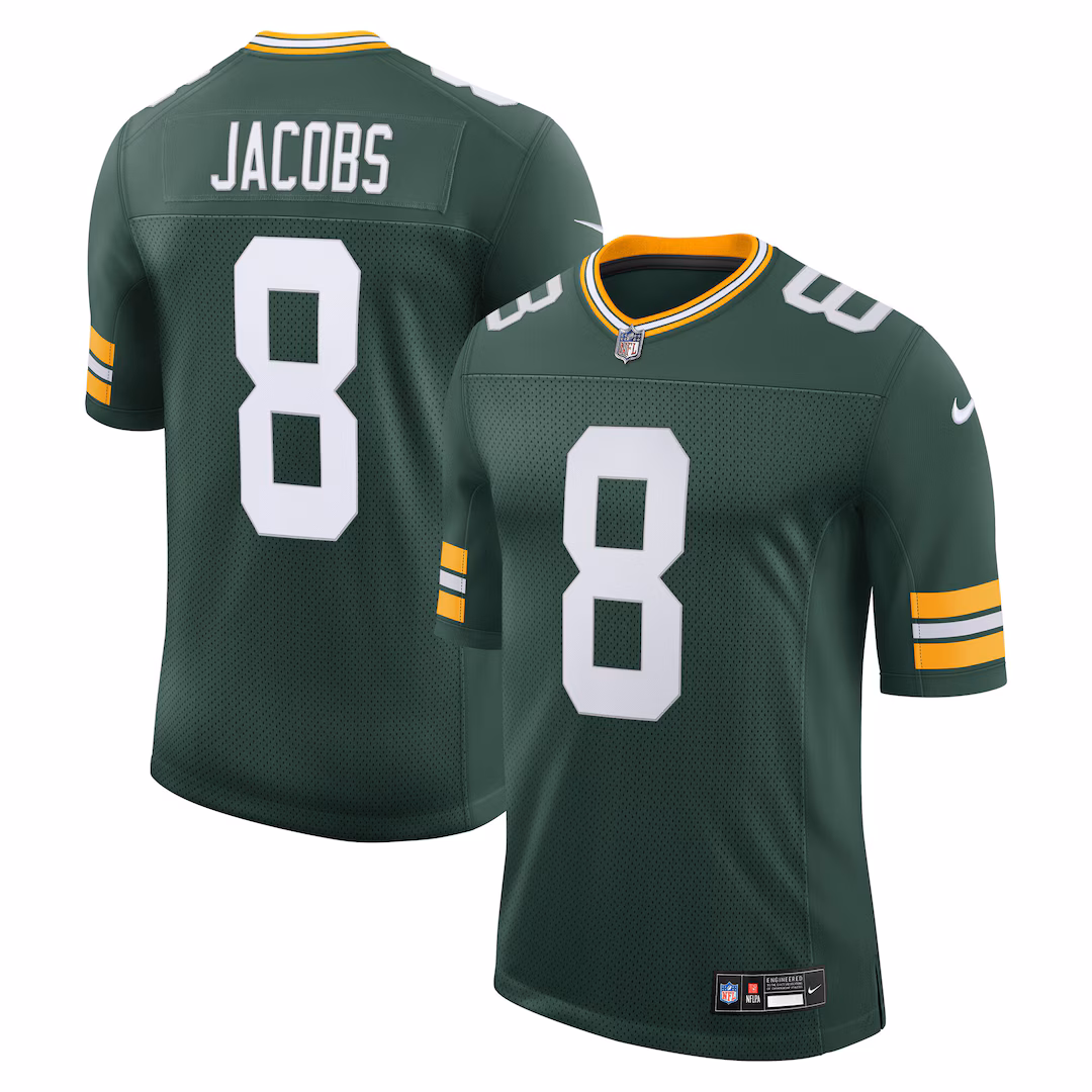 Men's Green Bay Packers Josh Jacobs Nike Green Vapor Untouchable Stitched Limited Jersey