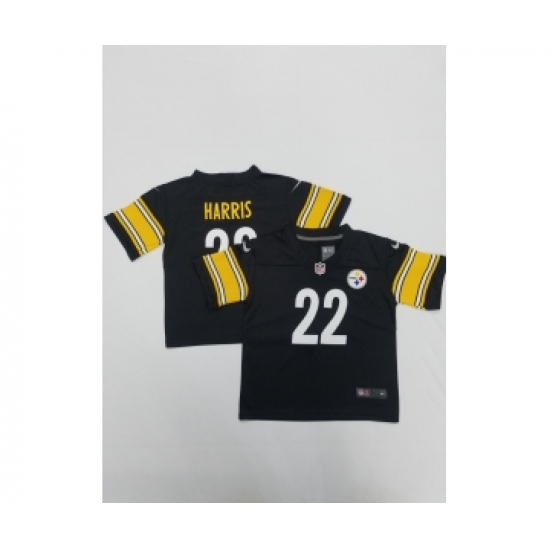 Toddlers Pittsburgh Steelers #22 Najee Harris Black 2022 Vapor Untouchable Stitched NFL Nike Throwback Limited Jersey - Ujersey