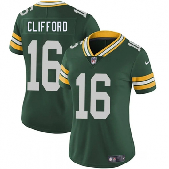 Women's Green Bay Packers #16 Sean Clifford Green 2025 Vapor Untouchable Limited Football Stitched Jersey(Run Small) - Ujersey