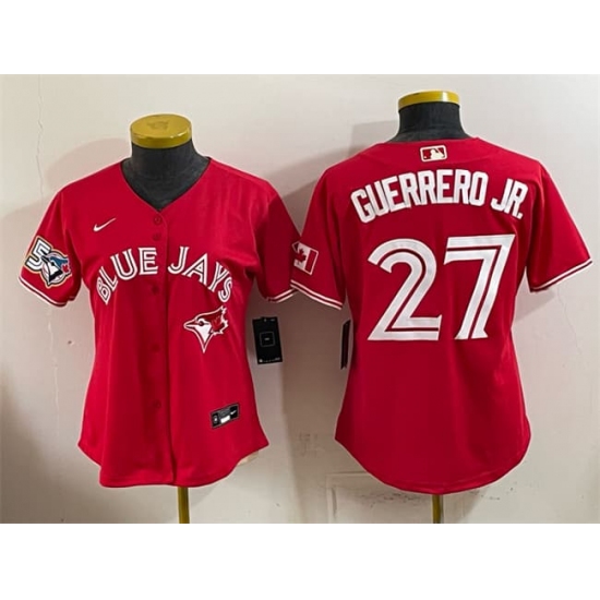 Youth Toronto Blue Jays #27 Vladimir Guerrero Jr. Red 50 Seasons Stitched Baseball Jersey - Ujersey