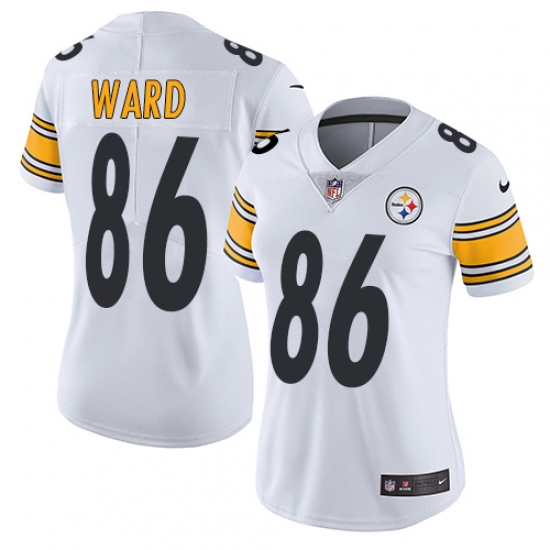 Women's Nike Pittsburgh Steelers #86 Hines Ward White Vapor Untouchable Limited Player NFL Jersey - Ujersey