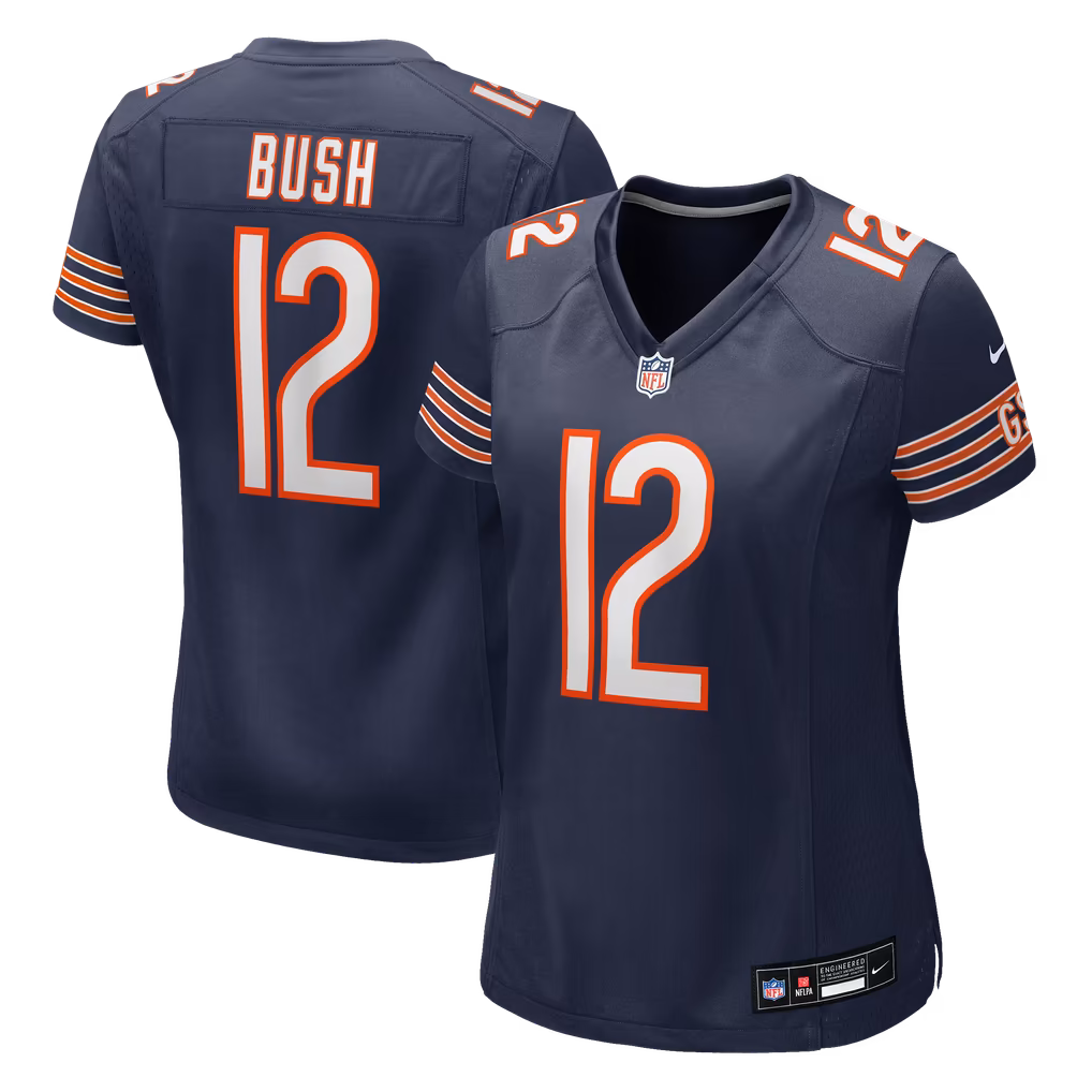 Women's Chicago Bears Devin Bush Nike Navy Team Game Jersey - Ujersey