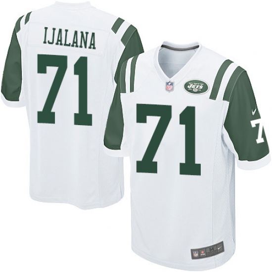 Men's Nike New York Jets #71 Ben Ijalana Game White NFL Jersey - Ujersey