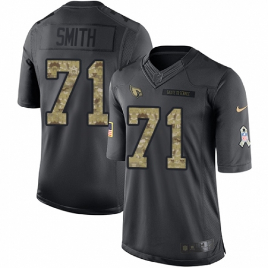 Youth Nike Arizona Cardinals #71 Andre Smith Limited Black 2016 Salute to Service NFL Jersey - Ujersey